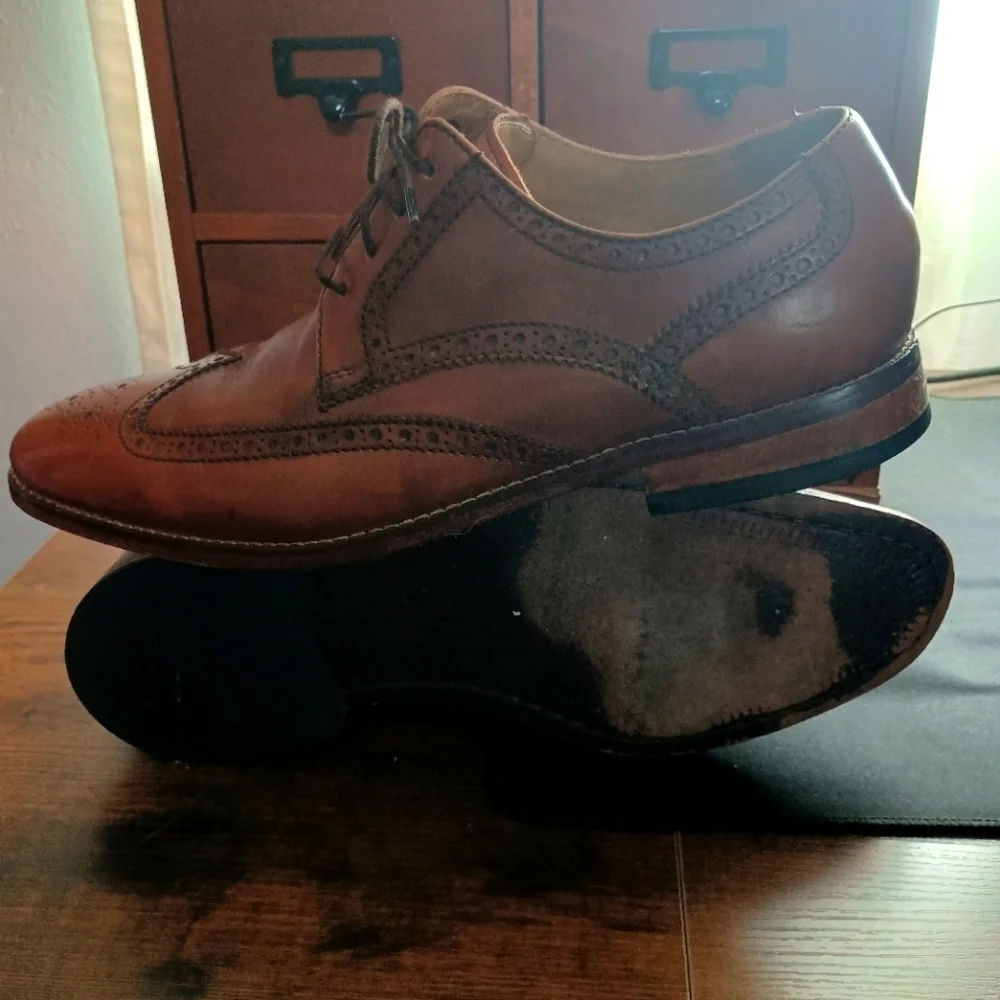 Cole Haan Nike Air Classic Brown Leather Men's Shoes_10